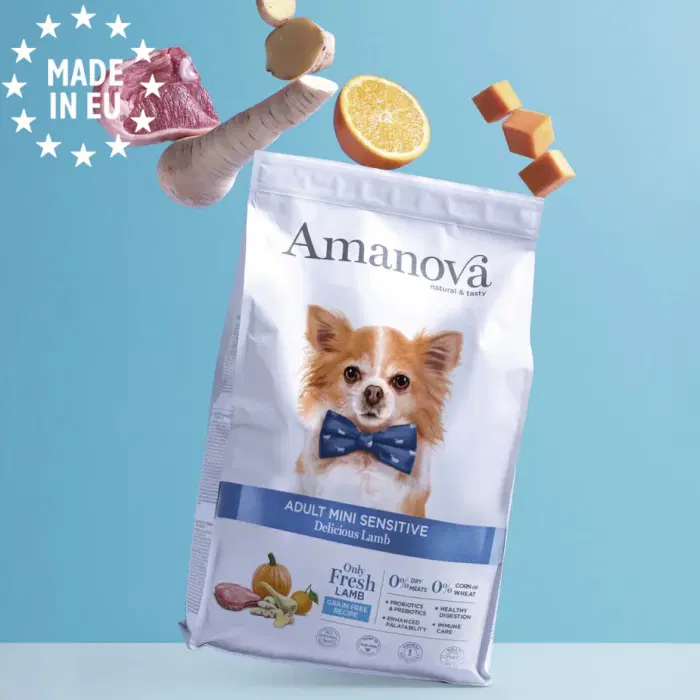 Amanova Mini Delicious Lam Sensitive - Hunde-foder - Kornfrit - 7 kg