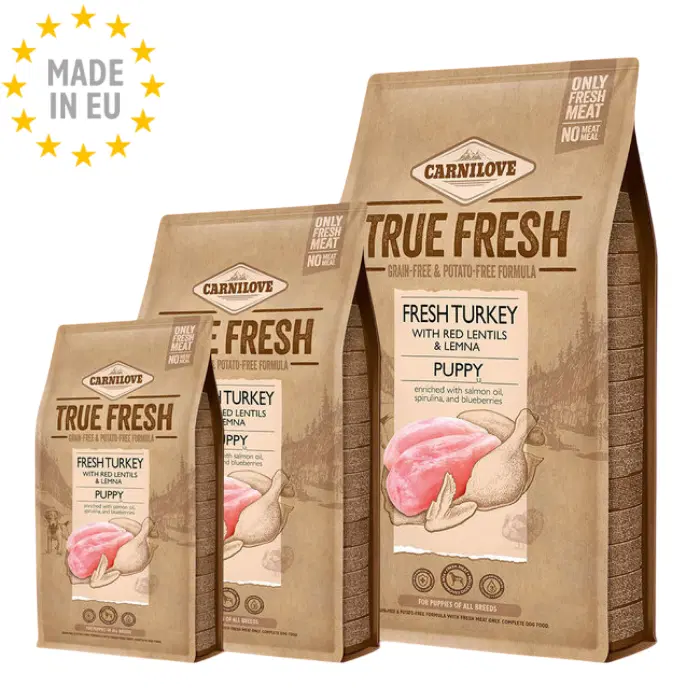Carnilove True Fresh Kornfri GF Kalkun Puppy/ Hvalp Hunde Foder, EU