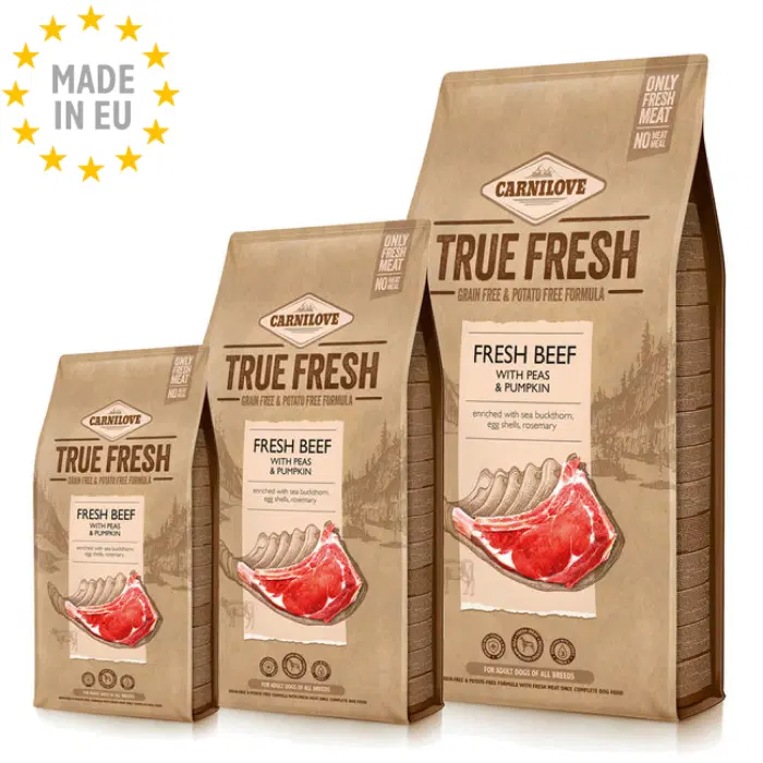 Carnilove True Fresh Kornfri GF Okse Adult Hunde Foder, EU