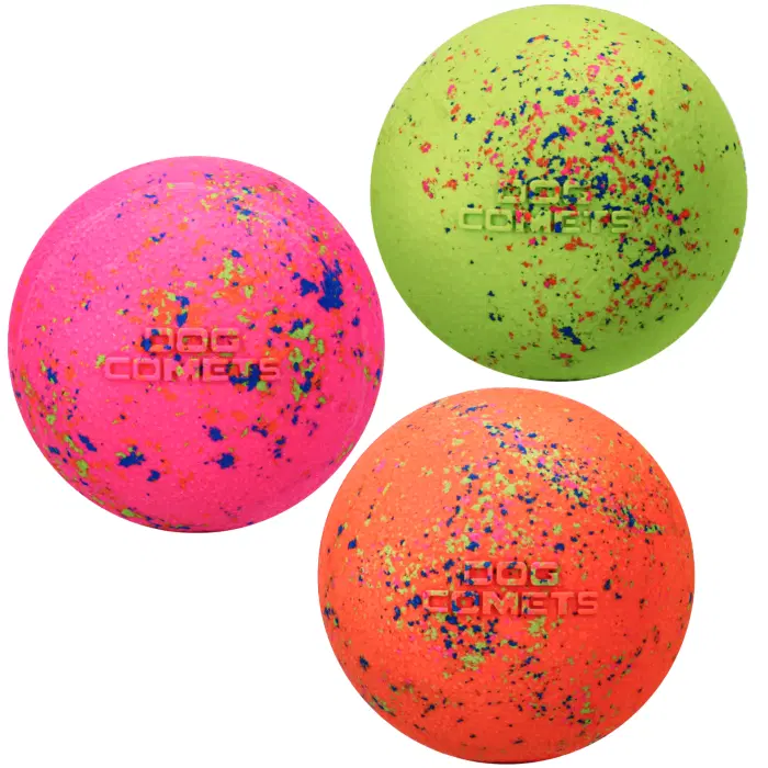 Dog Comets Ball Stardust Orange, Medium