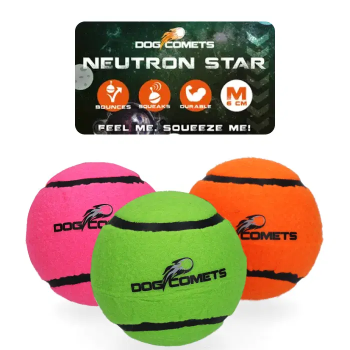 Dog Comets Tennisbold Orange, Medium
