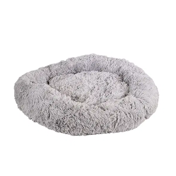Fluffy Hundeseng Donutseng Grå 100 cm