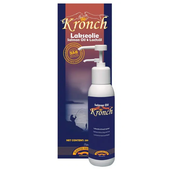 Kronch Lakseolie - Fodertilskud til Hunde og Katte - 250 ml