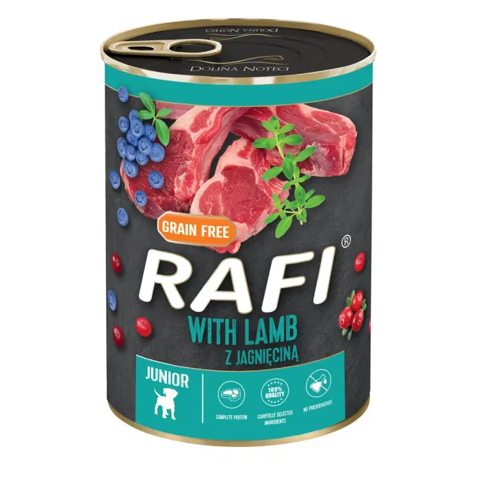 Hundefoder vådfoder - Dolina Noteci Rafi Junior med lam, tranebær og blåbær 400 g