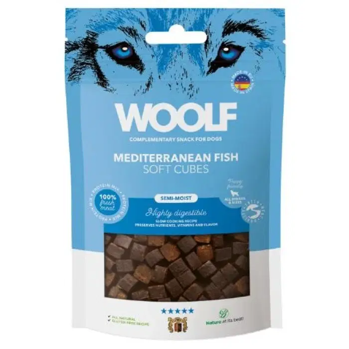 Woolf Soft Cubes - Mediteranean Fish - 100 g.